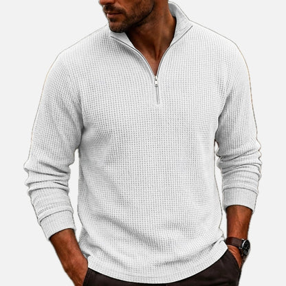 Gavin Pierce Textured Polo - White - view 1