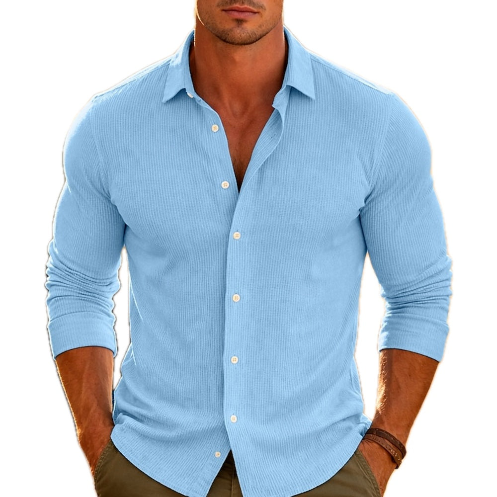 Gavin Pierce Textured Shirt - Blue - view 1