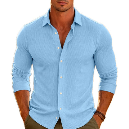 Gavin Pierce Textured Shirt - Blue - view 1
