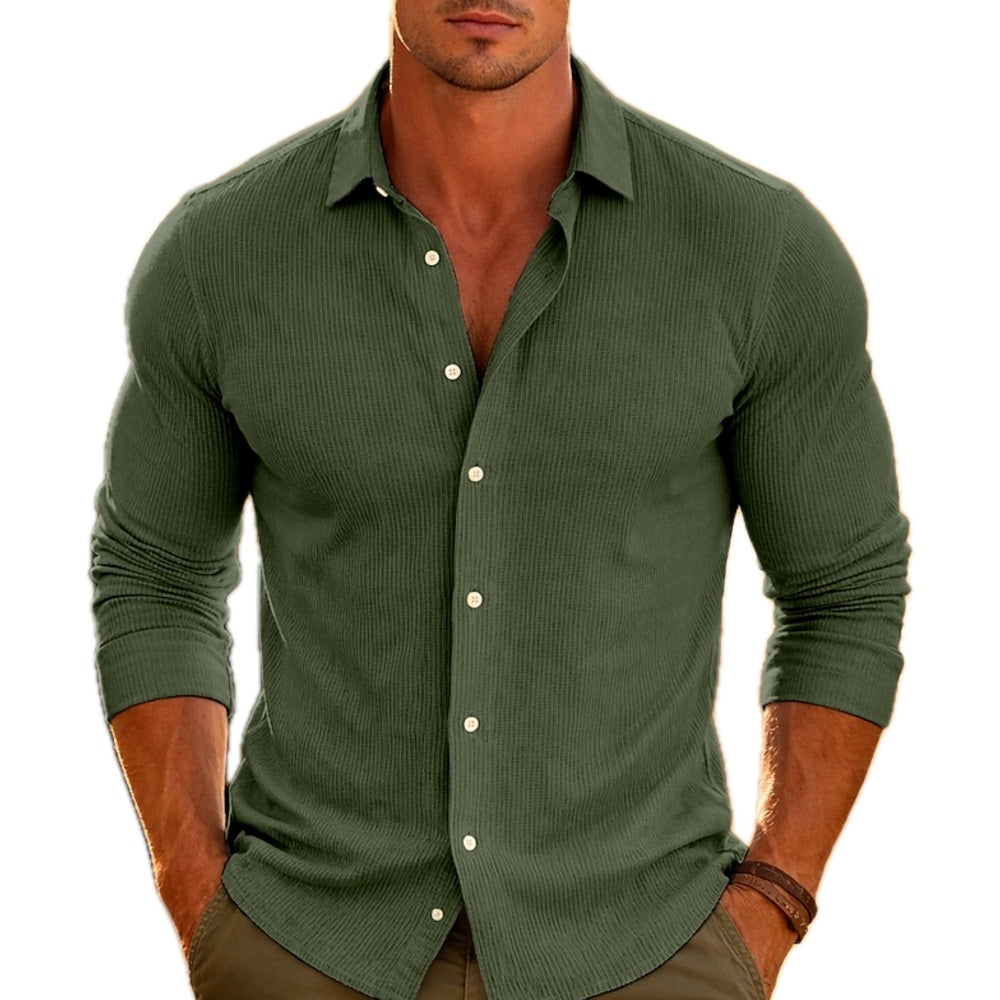 Gavin Pierce Textured Shirt - Olive - view 1