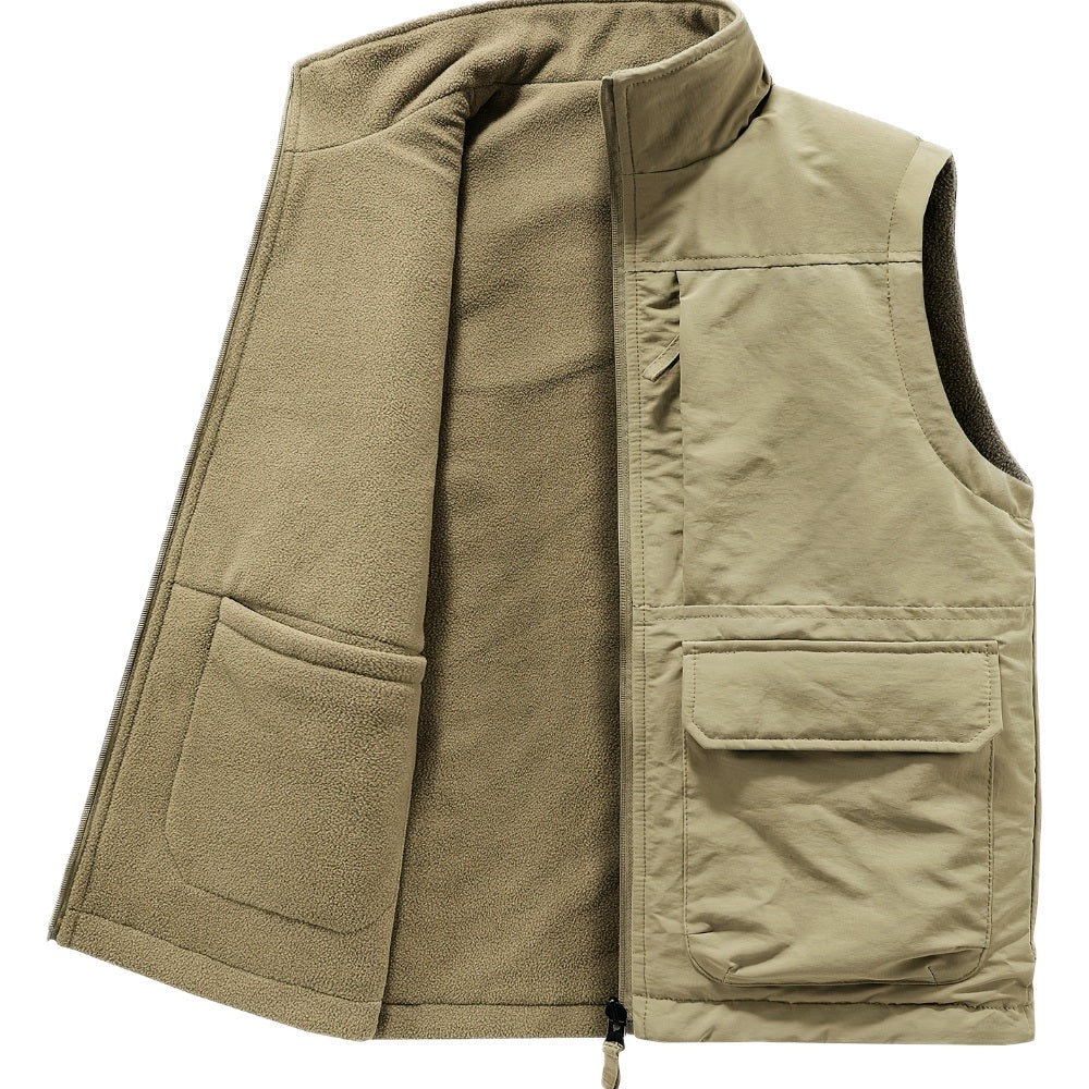 Gideon Laurence Paul Vest - Khaki - view 1