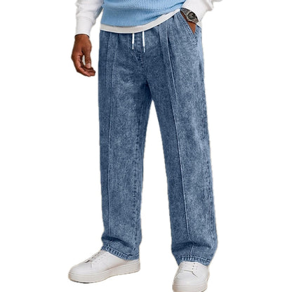 Gideon Moss Straight-Leg Pants - Blue - view 1