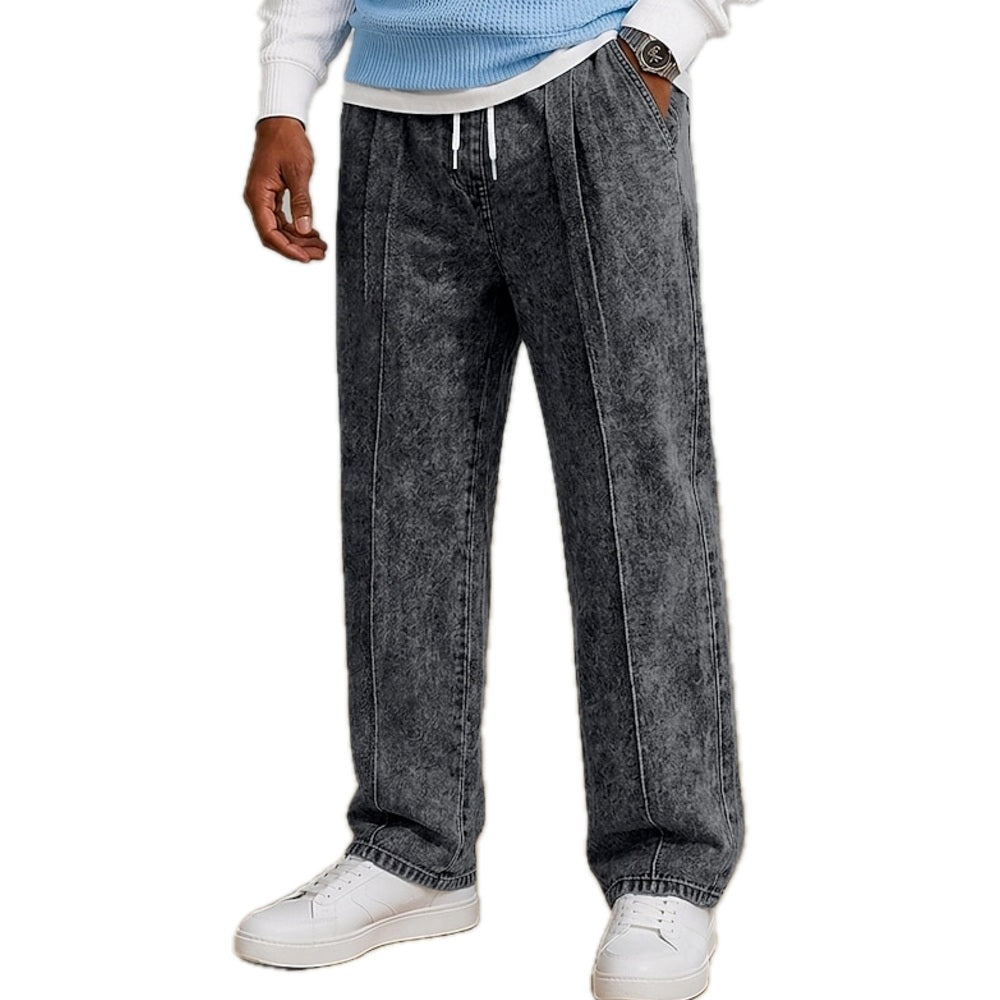 Gideon Moss Straight-Leg Pants - Grey - view 1