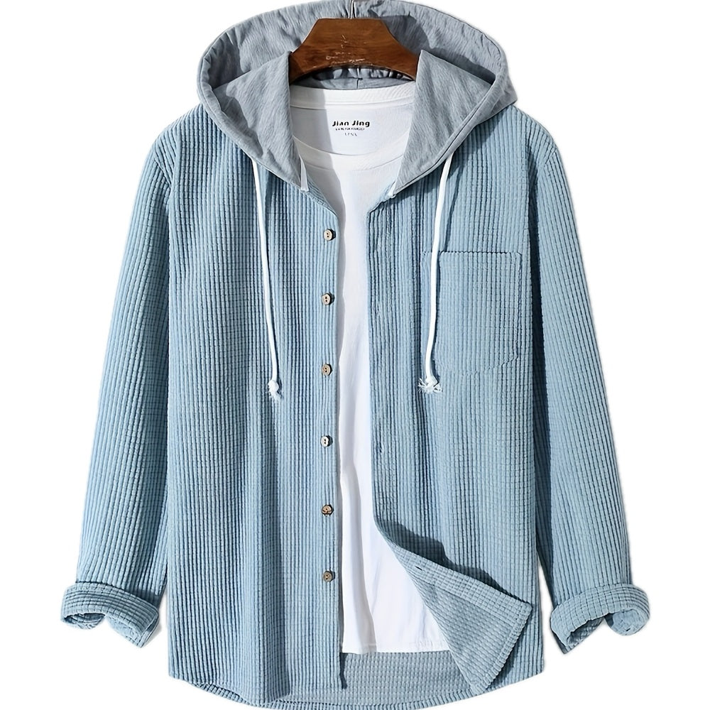 Gideon Rhys Hooded Jacket - Blue - view 1