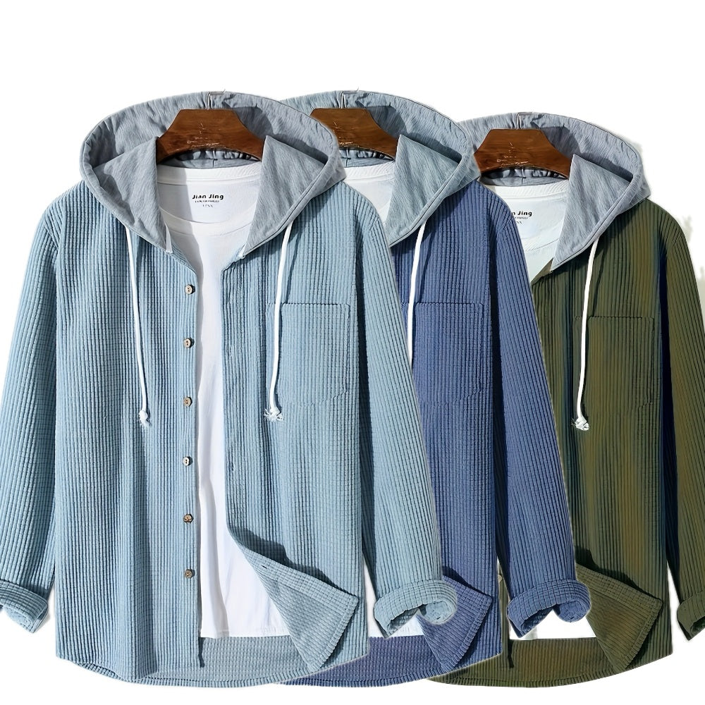 Gideon Rhys Hooded Jacket - Blue - view 2