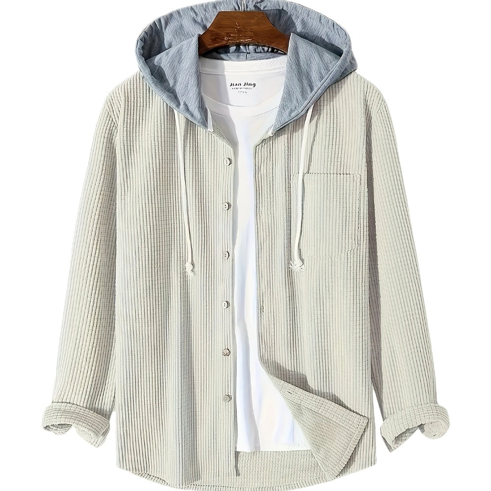 Gideon Rhys Hooded Jacket - Cream - view 1