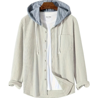 Gideon Rhys Hooded Jacket - Cream - view 1
