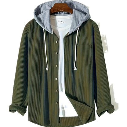 Gideon Rhys Hooded Jacket - Olive - view 1