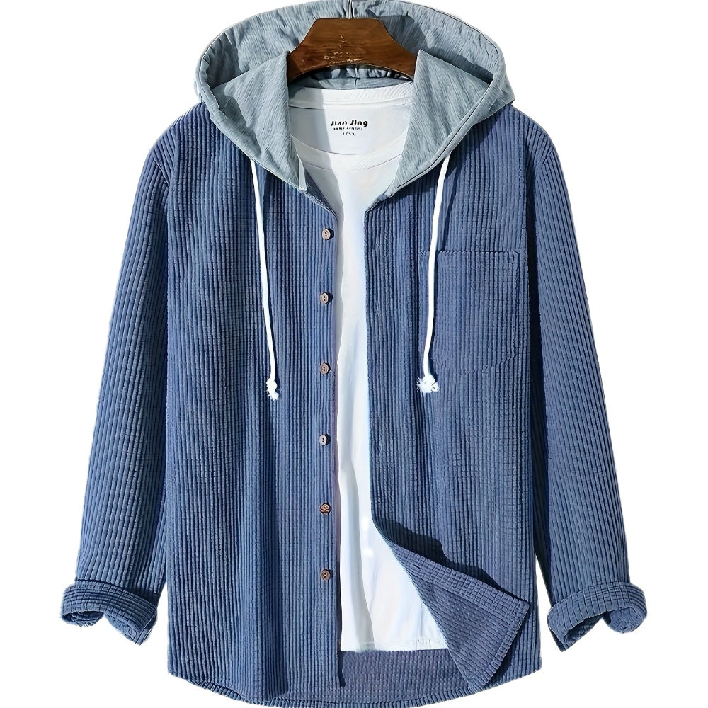 Gideon Rhys Hooded Jacket - Royal Blue - view 1