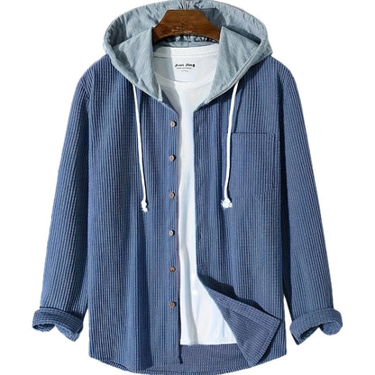 Gideon Rhys Hooded Jacket - Royal Blue - view 1