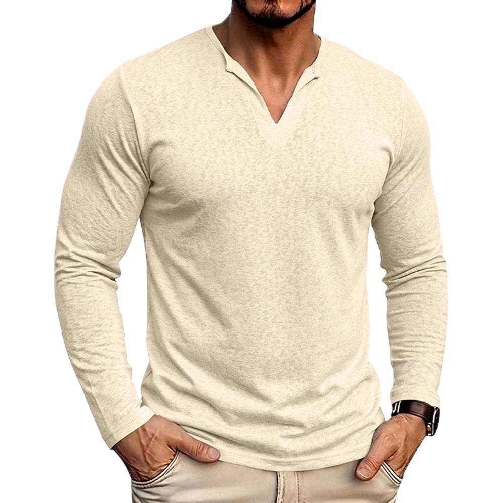 Grady West V-Neck Tee - Beige - view 1