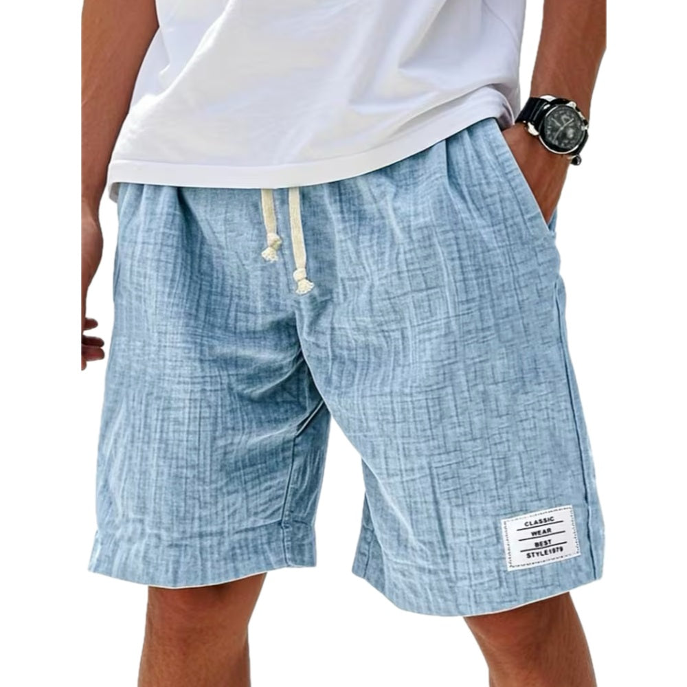 Grayson Pierce Drawstring Shorts - Blue - view 1