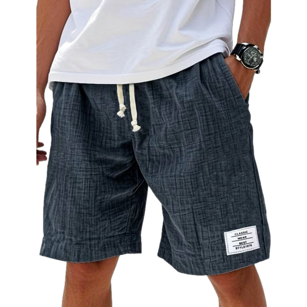 Grayson Pierce Drawstring Shorts - Navy - view 1