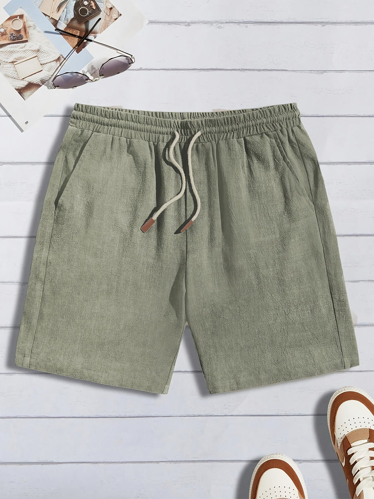 Hamish Edward Quinn Shorts - Olive - view 1
