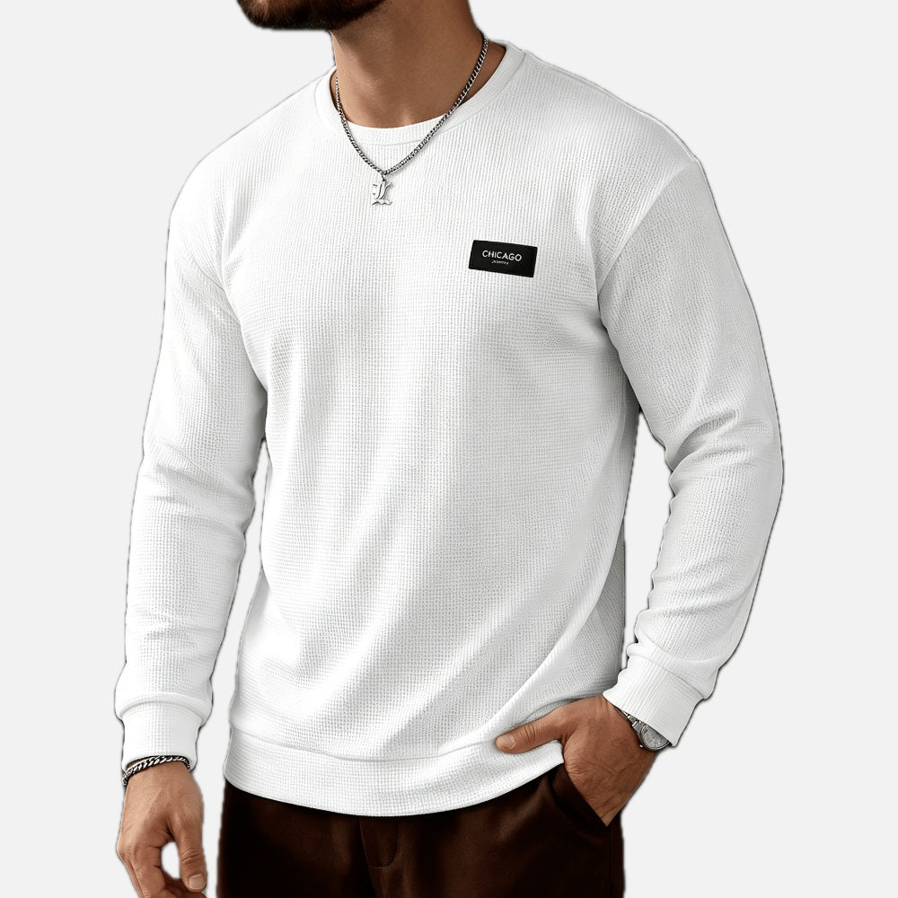Hayes Owen Textured Sweatshirt - White - view 1