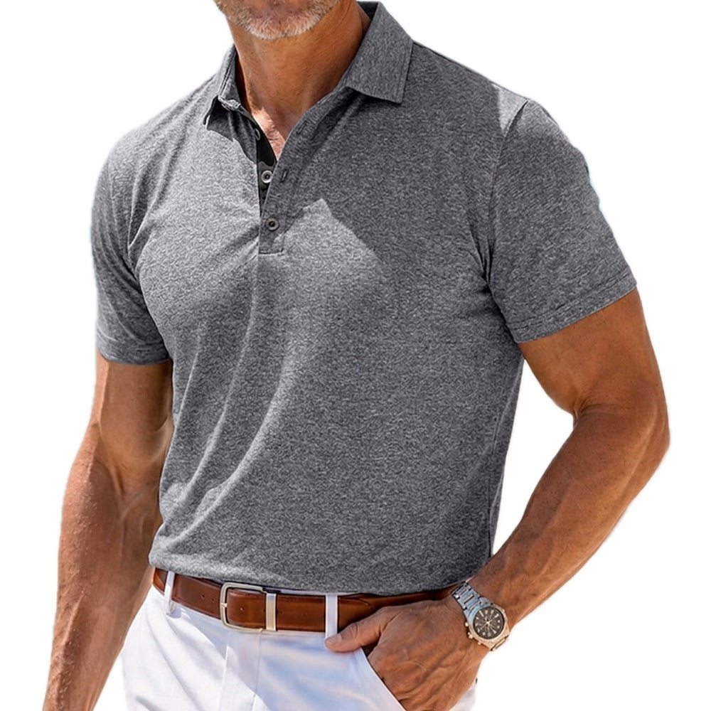 Heath Carter Color-Block Polo - Gray - view 1