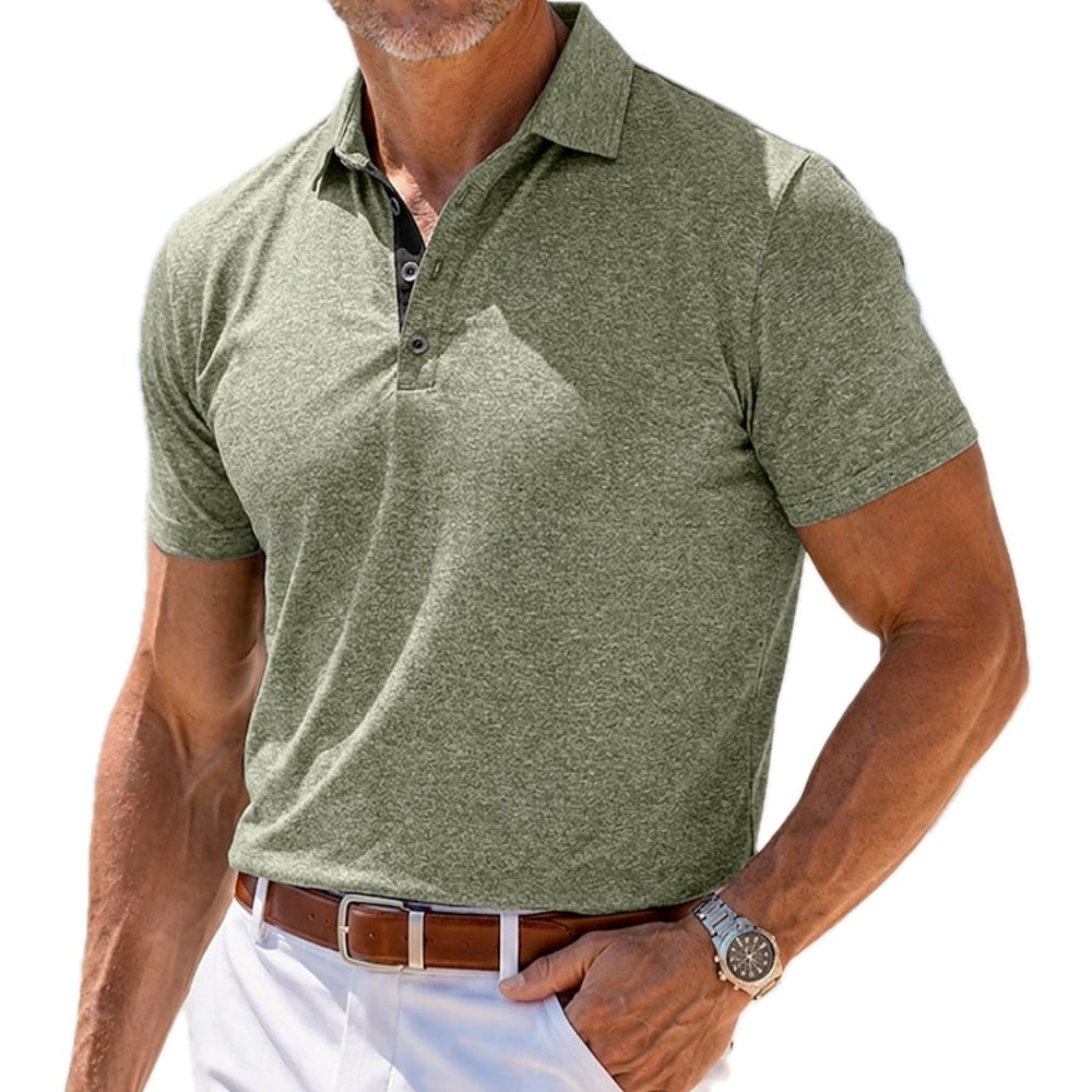 Heath Carter Color-Block Polo - Green - view 1