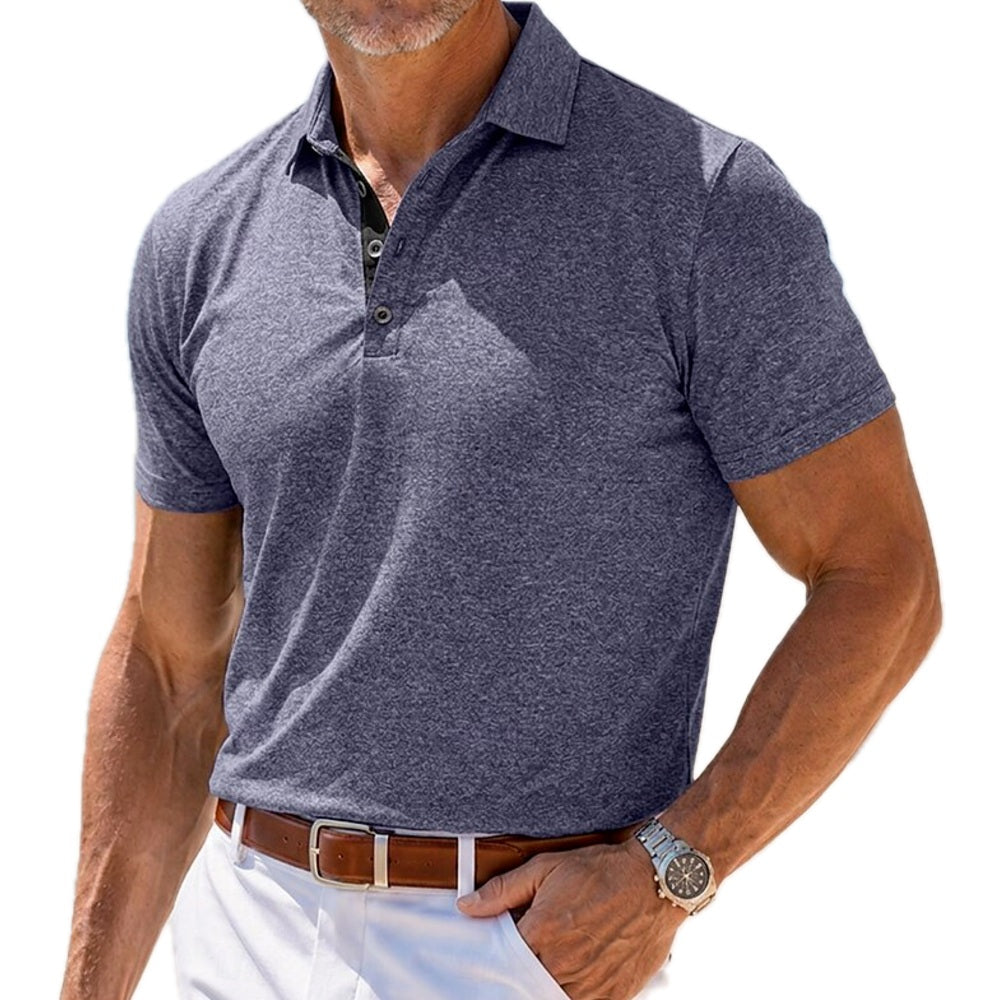 Heath Carter Color-Block Polo - Navy - view 1