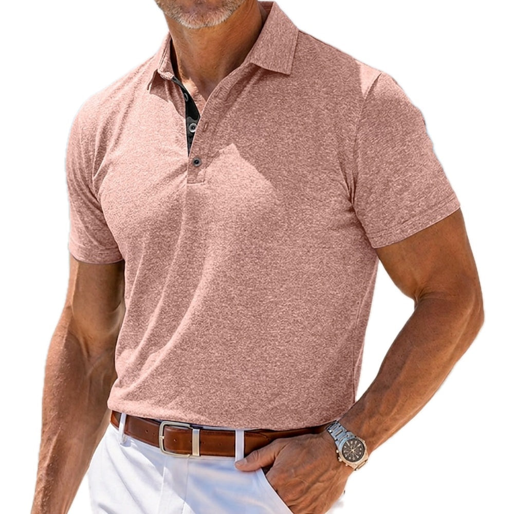 Heath Carter Color-Block Polo - Pink - view 1