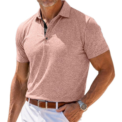 Heath Carter Color-Block Polo - Pink - view 1