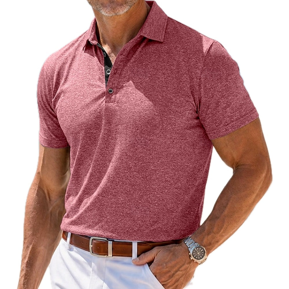 Heath Carter Color-Block Polo - Red - view 1
