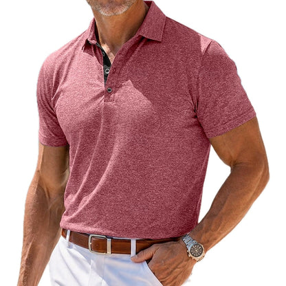 Heath Carter Color-Block Polo - Red - view 1