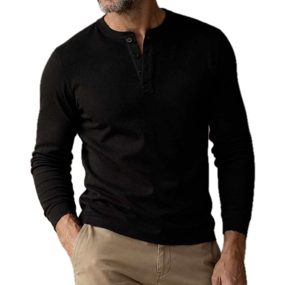 Holden Blake Henley Tee - Black - view 1