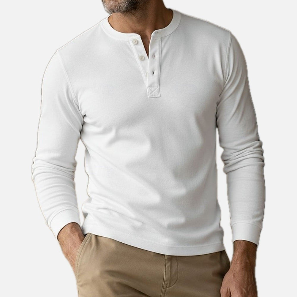 Holden Blake Henley Tee - White - view 1
