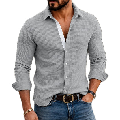 Holden Blake Waffle Shirt - Grey - view 1