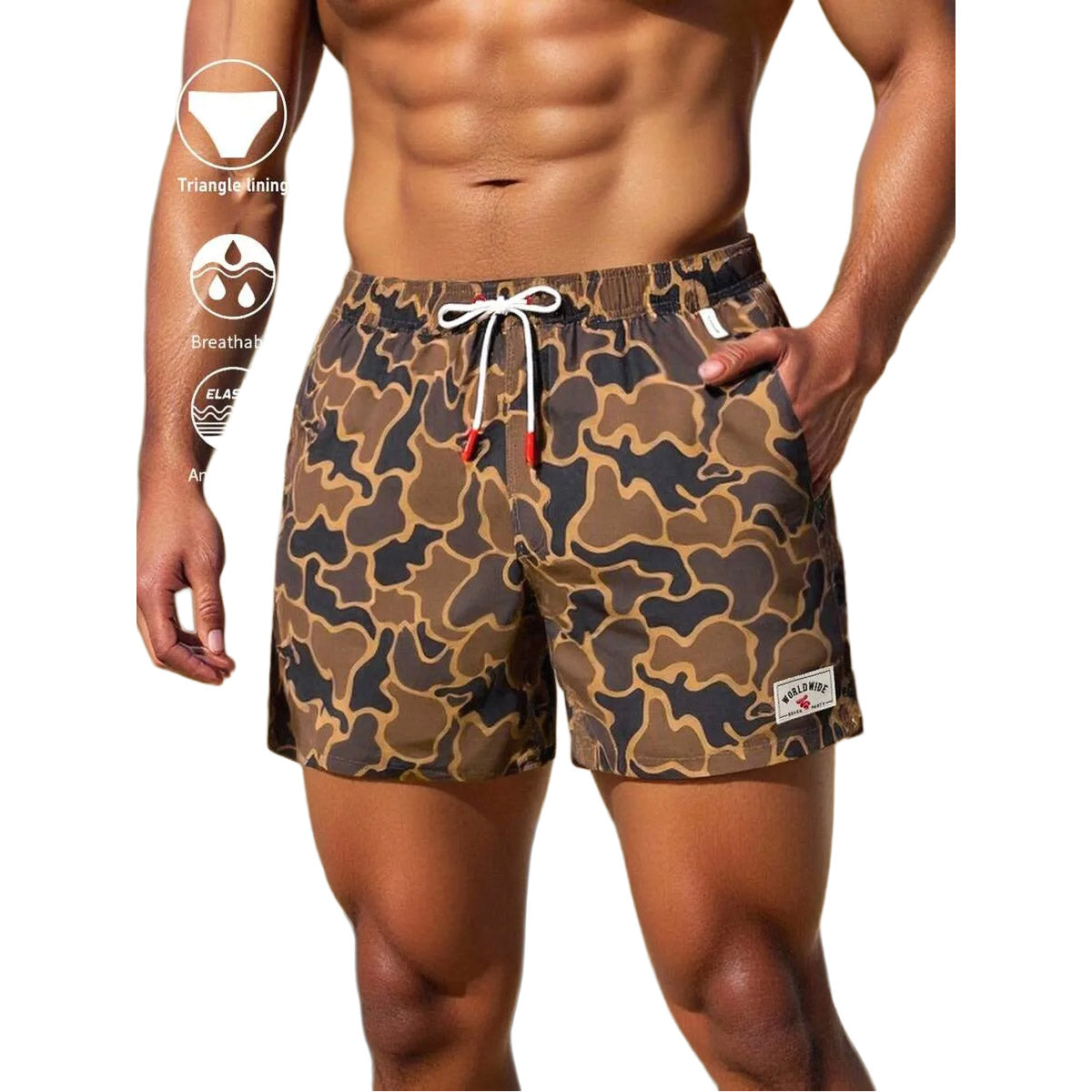 Gerardo Camouflage Saint Shorts