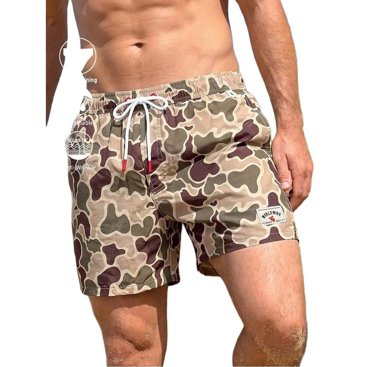 Gerardo Camouflage Saint Shorts