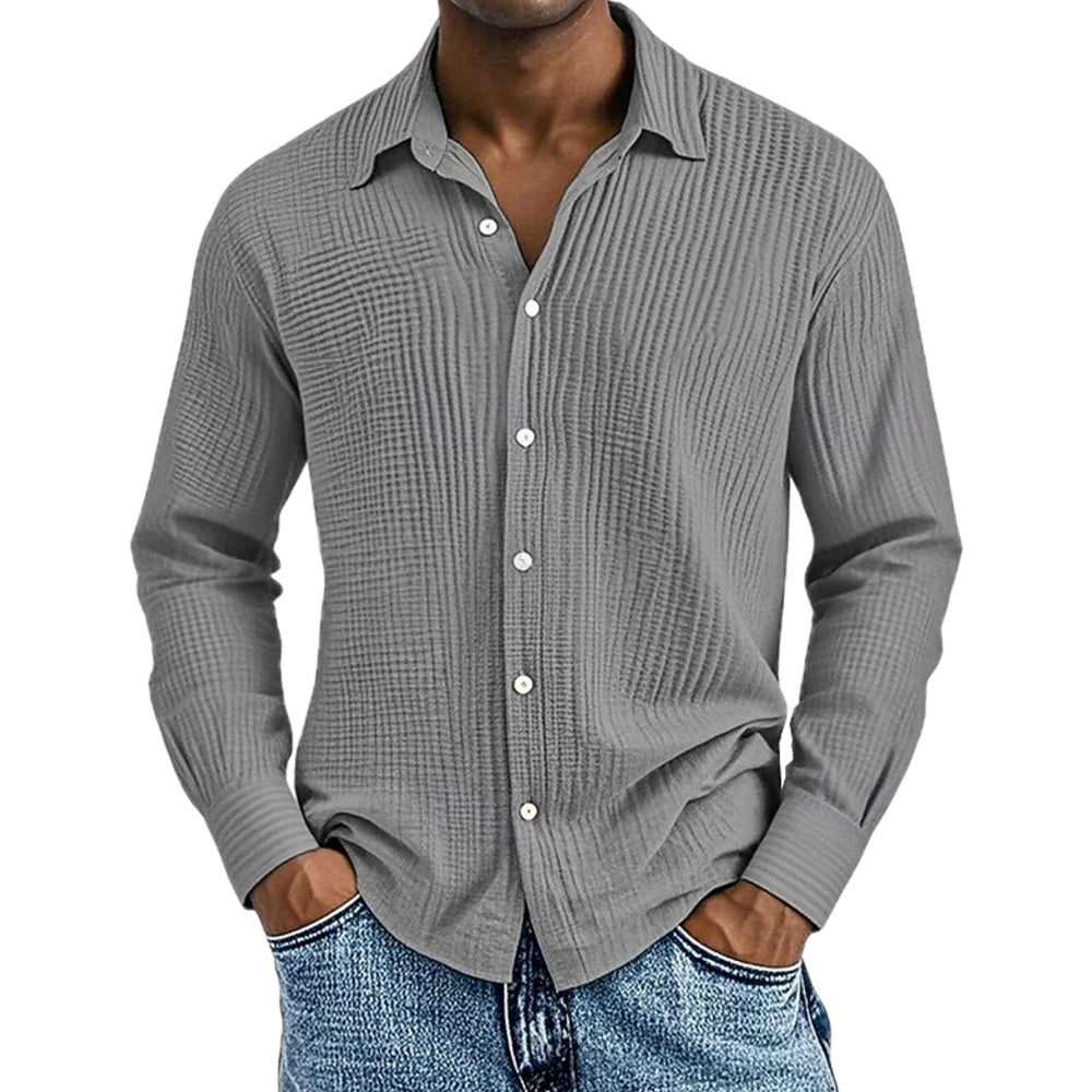 Ira Steele Textured Shirt - Grey - view 1