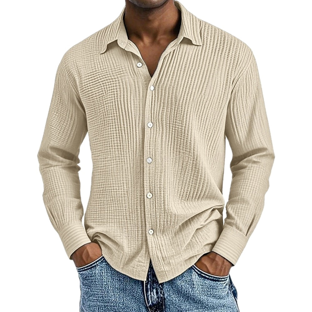 Ira Steele Textured Shirt - Khaki - view 1