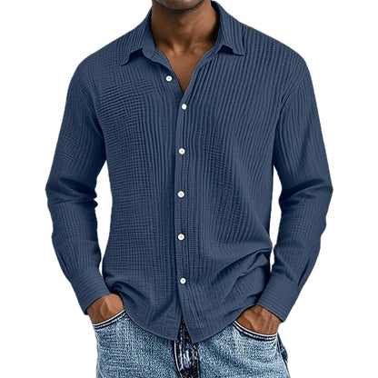 Ira Steele Textured Shirt - Navy - view 1