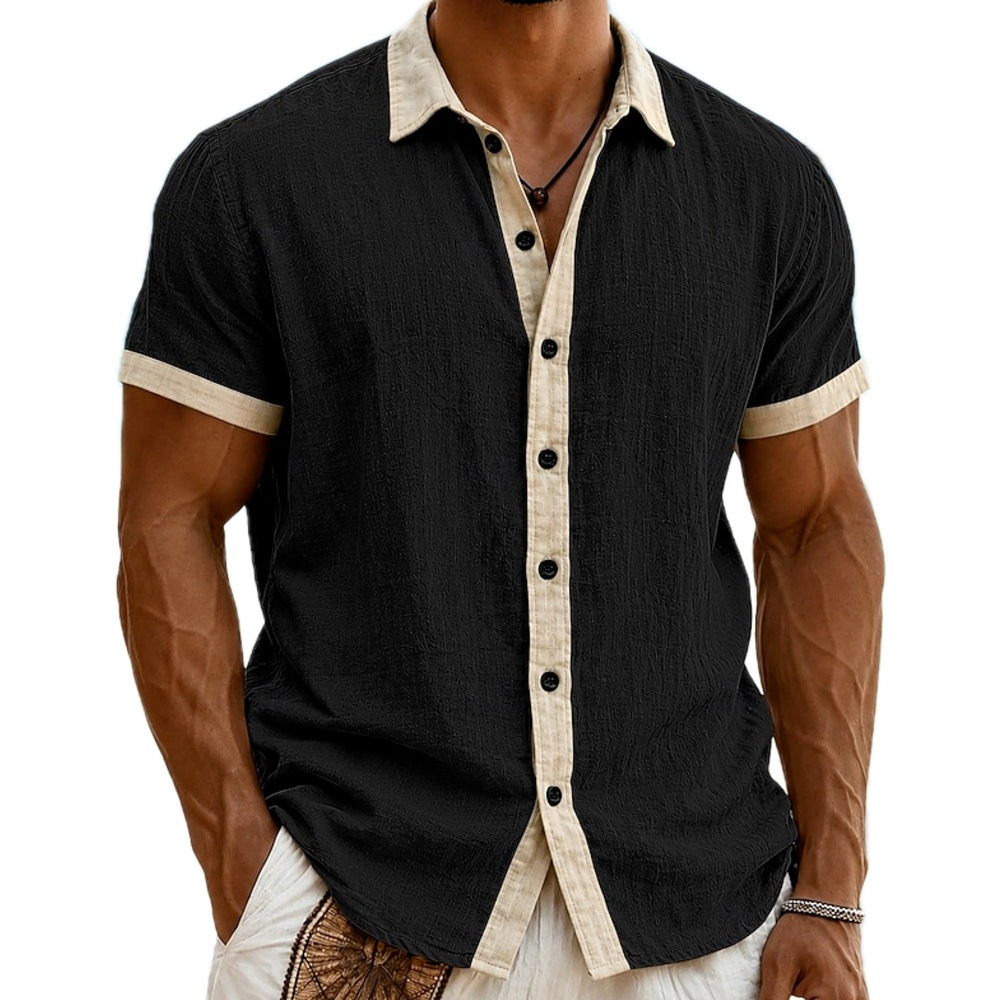 Isaac Cole Color-Block Shirt - Black - view 1