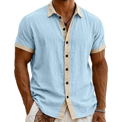 Isaac Cole Color-Block Shirt - Blue - view 1