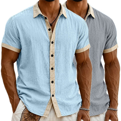 Isaac Cole Color-Block Shirt - Blue - view 2