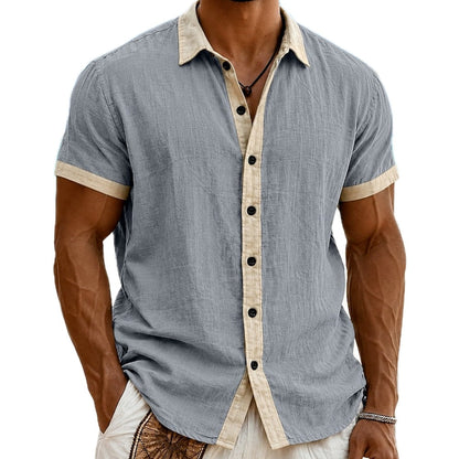 Isaac Cole Color-Block Shirt - Grey - view 1