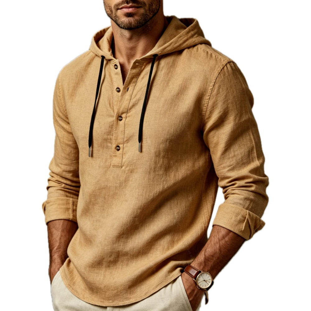 Isaac Rowan Hooded Pullover - Brown - view 1