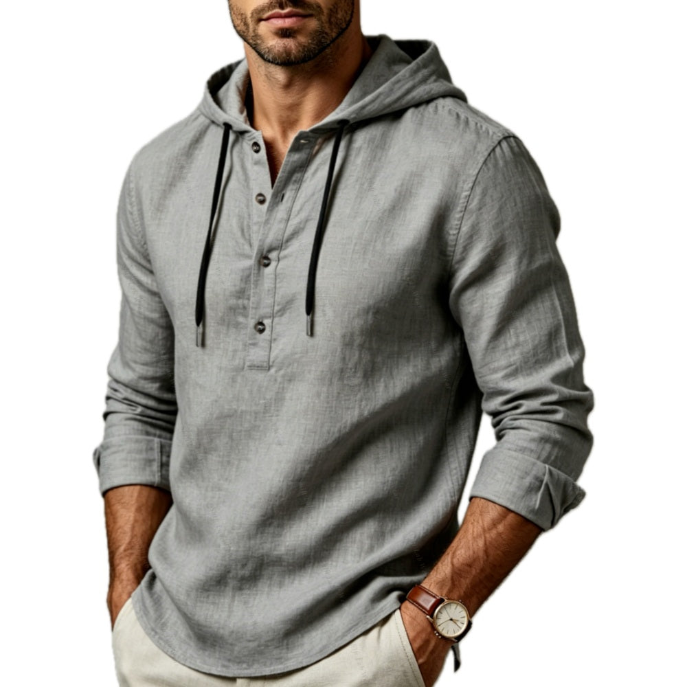 Isaac Rowan Hooded Pullover - Grey - view 1