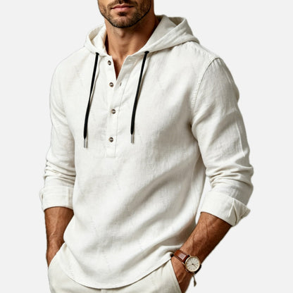 Isaac Rowan Hooded Pullover - White - view 1