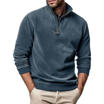 Jasper Cole Quarter-Zip Sweatshirt - Blue - view 1