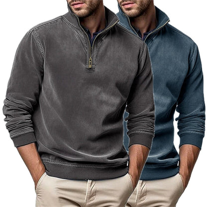 Jasper Cole Quarter-Zip Sweatshirt - Grey - view 2