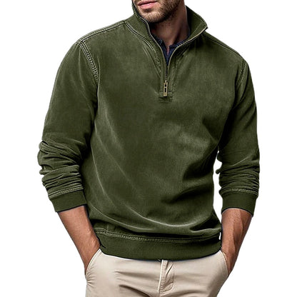 Jasper Cole Quarter-Zip Sweatshirt - Olive - view 1