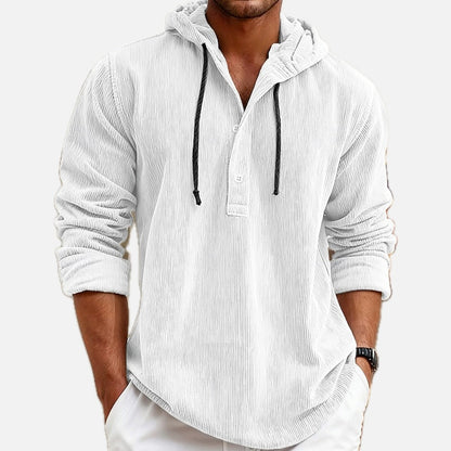 Jasper Reid Hooded Shirt - White - view 1