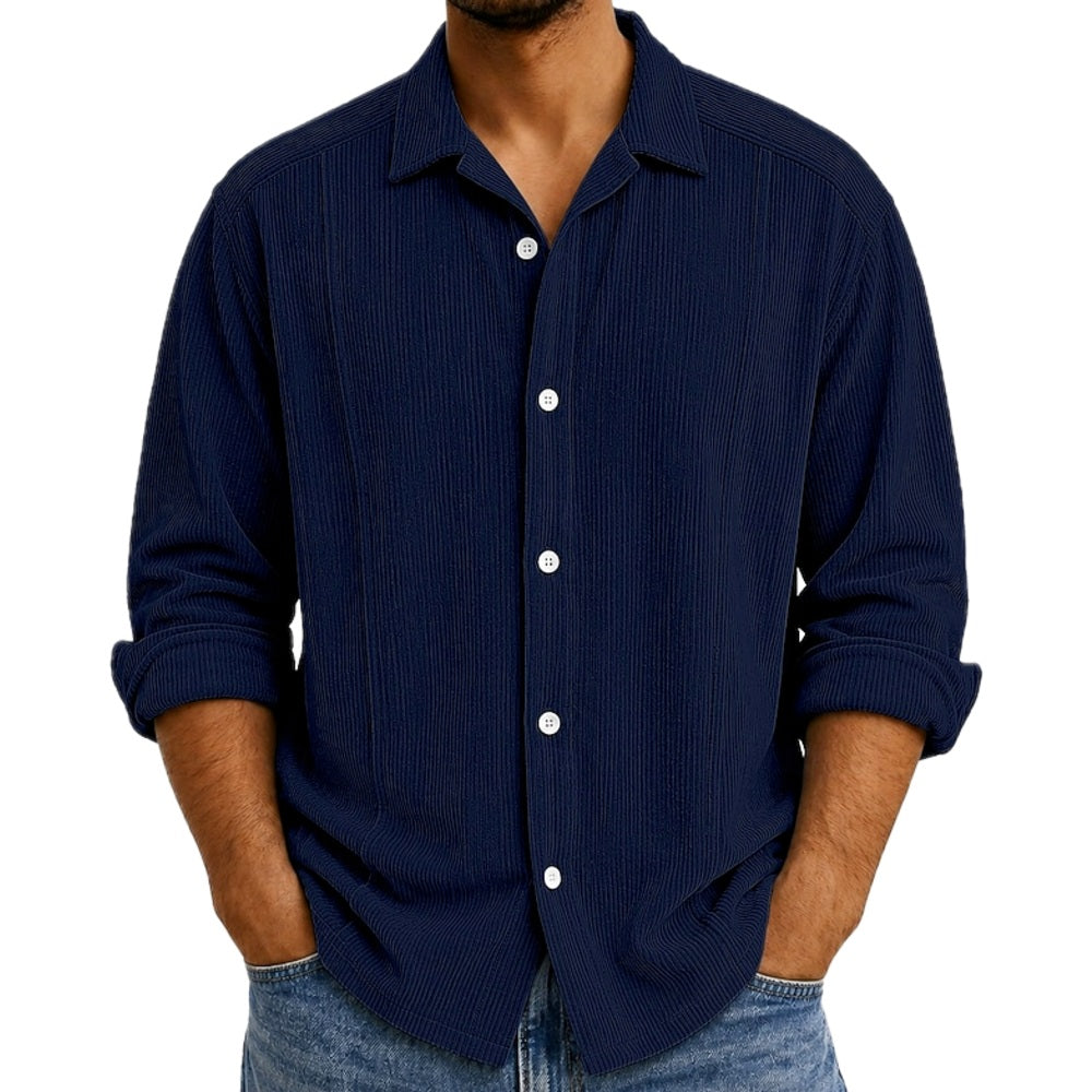 Jenson Madden Textured Shirt - Navy - view 1