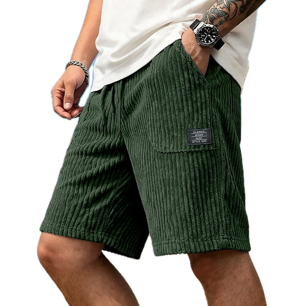 Jenson Vale Textured Shorts - Olive - view 1