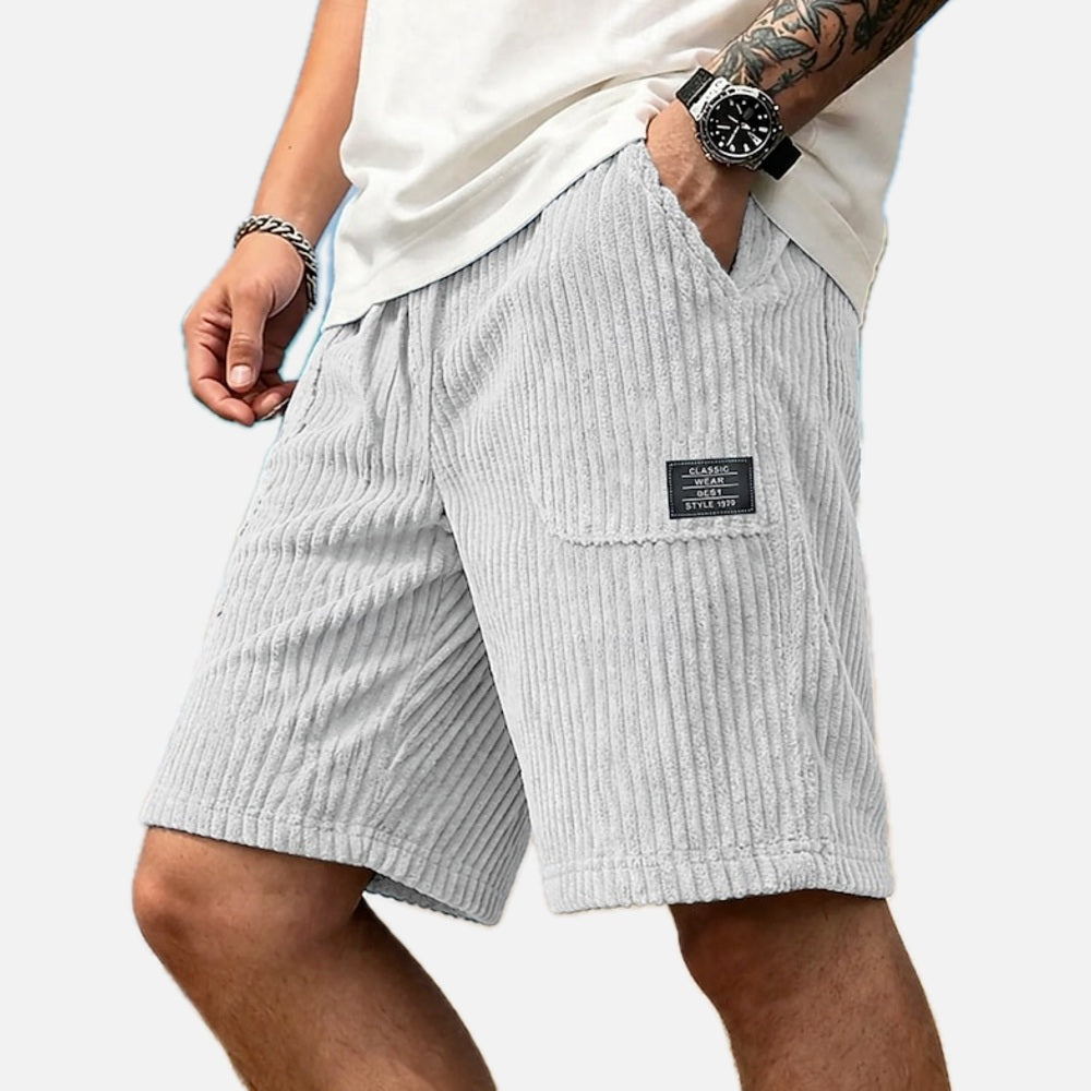 Jenson Vale Textured Shorts - White - view 1