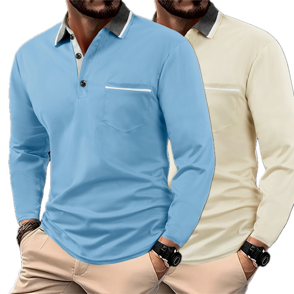 Jonah Miles Contrast-Lapel Shirt - Blue - view 2