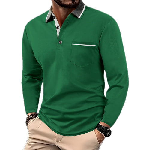 Jonah Miles Contrast-Lapel Shirt - Dark Green - view 1
